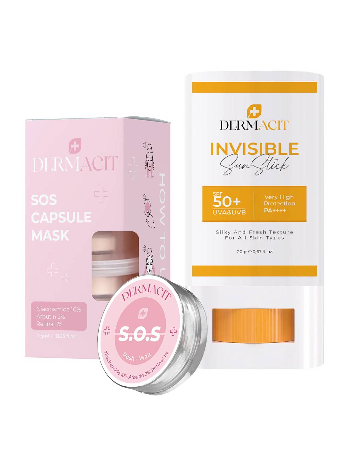 Dermacit SOS Kapsül Maske Stick Güneş Kremi Set