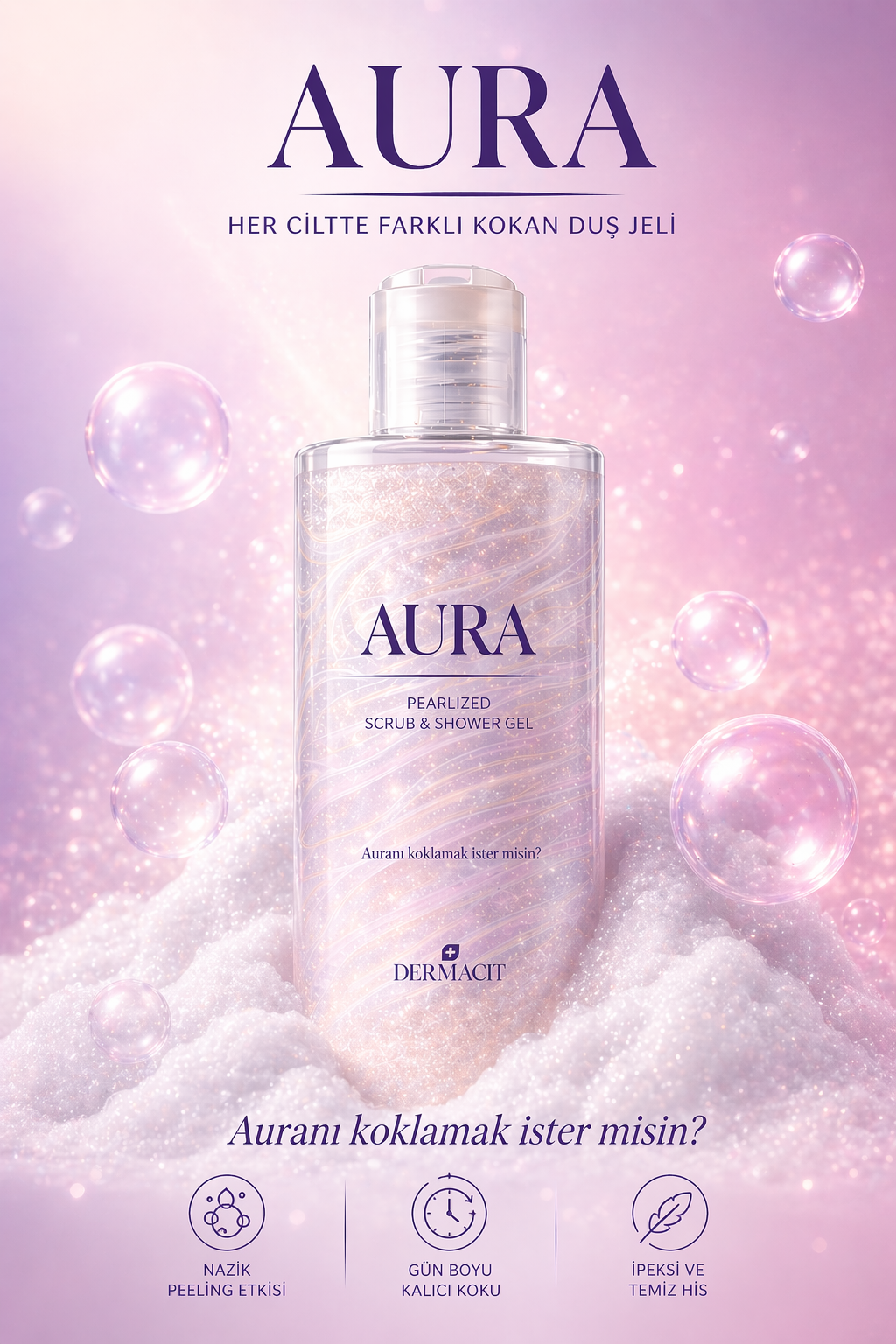 Aura Premium Duş Jeli Her Ciltte Farklı Kokan Özel Koku Deneyimi