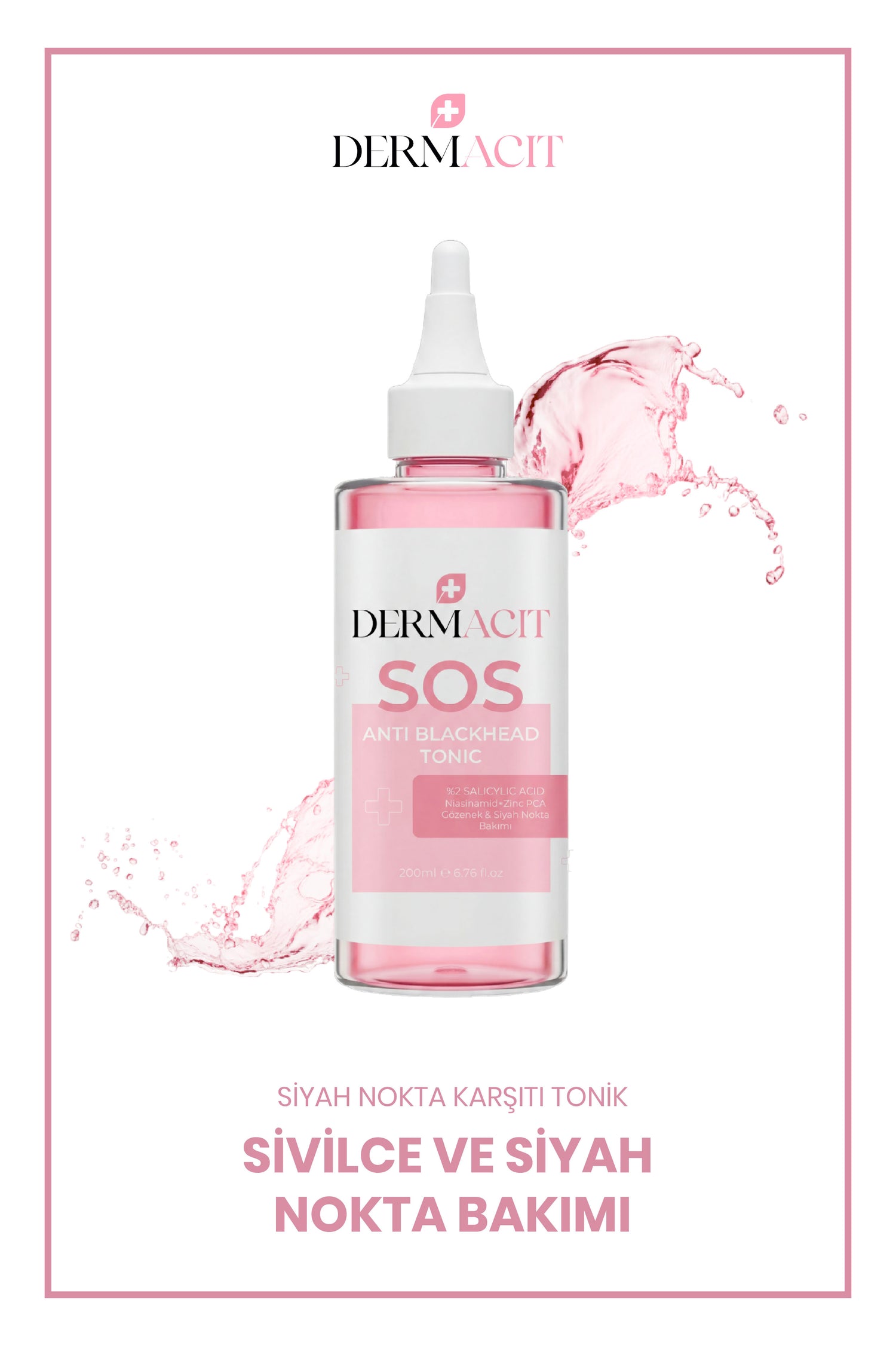 Sivilce ve Siyah Nokta Karşıtı, Gözenek Temizleyici Salisilik Asit Tonik 200 ml
